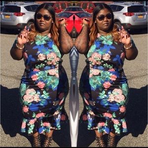 ASOS Floral midi skirt